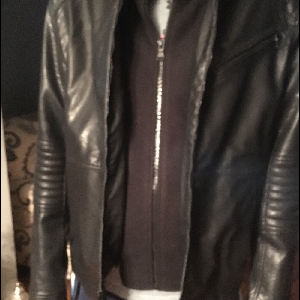 Express Leather Jacket W/ zip in & out inlay